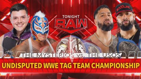 Rey And Dominik Mysterio Vs The Usos Campeonatos Unificados En Parejas