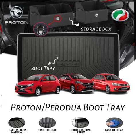 New Perodua Proton Car Trunk Cargo Rear Bonnet Boot Tray Axia Ativa