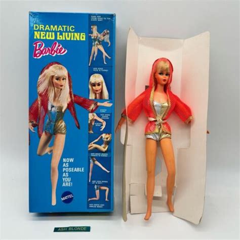 1969 Dramatic New Living Barbie Ash Blonde Mattel 1116 Poseable