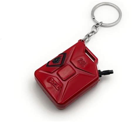 Jerrican Bidon Dessence Rouge Porte Cls Pendentif Rougeb