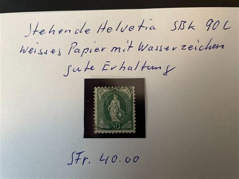 Stehende Helvetia SBK Nr 90 C 1907 Kaufen Auf Ricardo