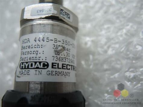 Pressure Transducer Hydac Electronic Type Hda B D