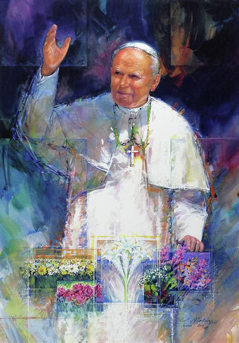 Saint Pope John Paul II Painting by Paul Melia - Pixels