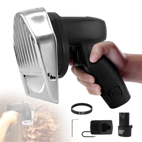 Cordless Electric Gyro Kebab Slicer W Portable Sliced Shawarma Cutter