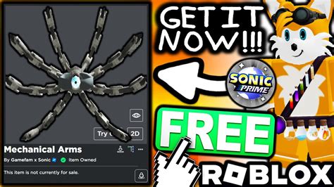 Free Accessory How To Get Nine S Mechanical Arms Roblox Sonic Event