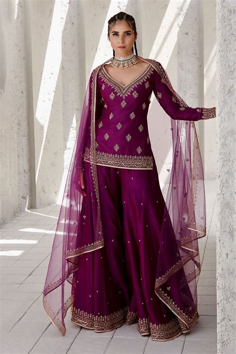 Shop For These Amazing Collections Of Purple Chanderi Embroidery Dori