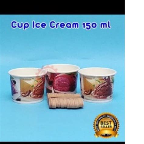 Jual Cup Ice Cream Cup Es Crem Oz Sendok Kayu Shopee Indonesia