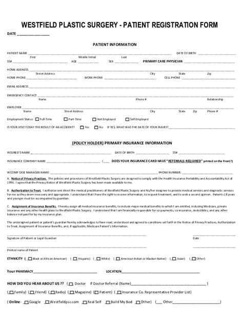 Fillable Online New Patient Registration Form Studylib Fax Email