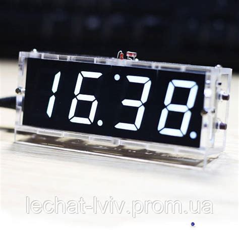 CLOCK-4DIG-KIT-WHITE Набор для самостоятельной сборки электронных часов ...