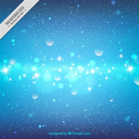 Free Vector Blue Lights Bokeh Abstract Background