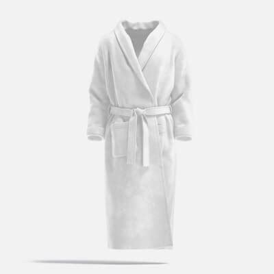 White Hotel Bathrobe - 3D Model by rebrandy