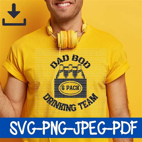 Dad Bod Six Pack Drinking Team Svg Funny Father Svg Etsy