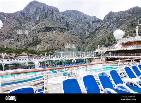 Sun Deck On Cruise Ship Oceana Stock Photo Alamy