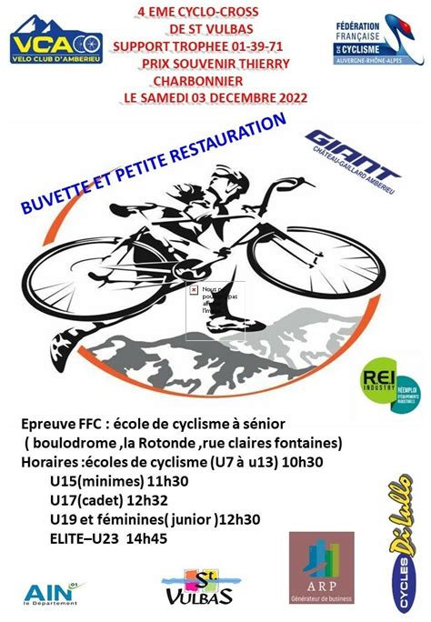 Actualit S Cyclo Cross Route Barr E Sur La Rue Claires Fontaines