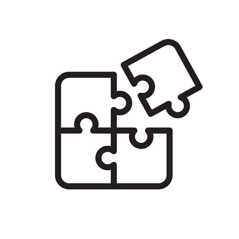 Puzzel Pictogram Vector Ontwerp Illustratie Vectorkunst Bij