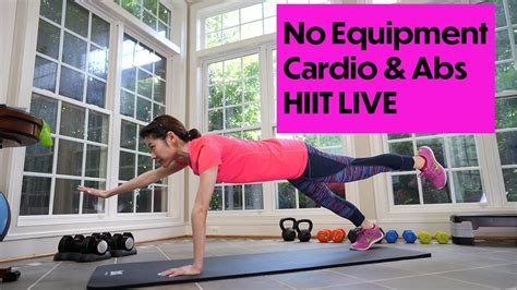 IntervalUp LIVE Workout 60 Minute No Equipment Cardio And Abs HIIT