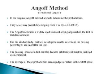 Angoff method ppt | PPT