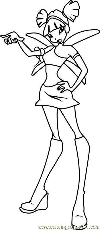 Musa Winx Club Coloring Page Free Winx Club Coloring Pages