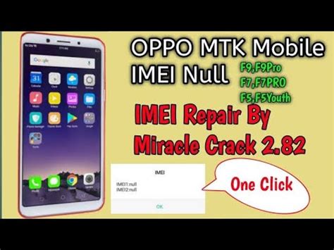 Oppo A Imei Repair By Miracle Thunder Crack Youtube