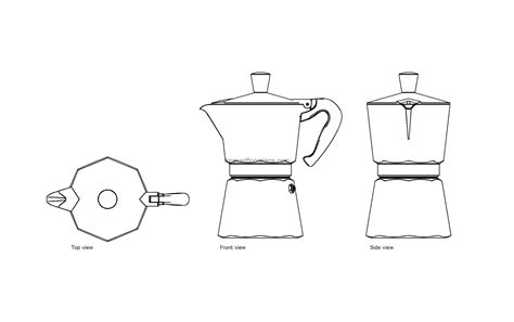 Traditional Coffee Maker CAD Drawings