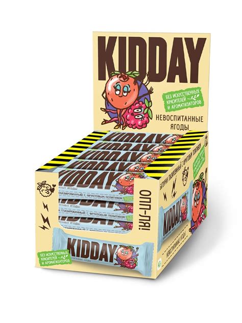 Батончики глазированные KIDDAY Невоспитанные ягоды | отзывы