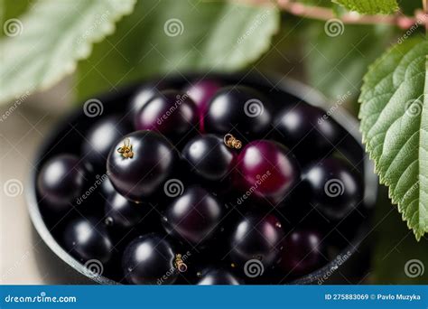 Delicious Cranberries In A Bowl On A Wooden Table Black Currant