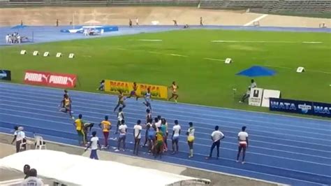 Carifta Trial 100m Heats Girls U 20 Shian Hyde St Catherine High Youtube