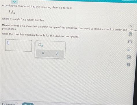 Solved An Unknown Compound Has The Following Chemical Chegg