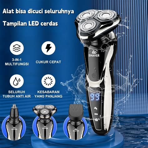 Jual KUCUU Cukuran Jenggot Electric Pencukur Kumis Pencukur Jenggot 6D