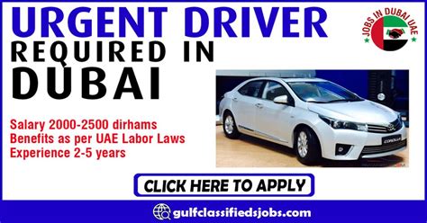 Urgent Driver Required In Dubai Gulf News Classifieds Jobs