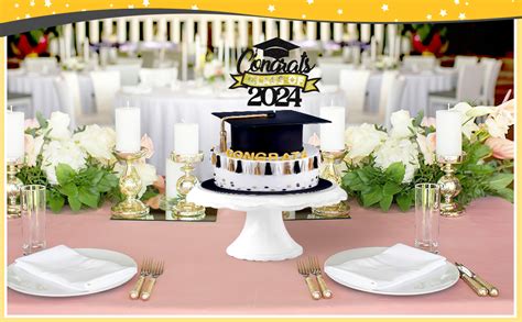 Amazon Dtofoot Gold And Black Congrats Grad Cake Topper