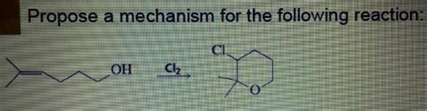 Solved Propose A Mechanism For The Following Reaction Chegg