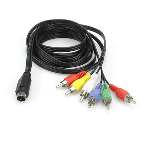 9 Pin Mini Din To 6 Rca Male Connector Cable Buy 9 Pin Mini Din To