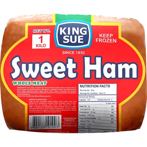 Kingsue Sweet Ham 1kg Frozen Meats And Steaks Walter Mart