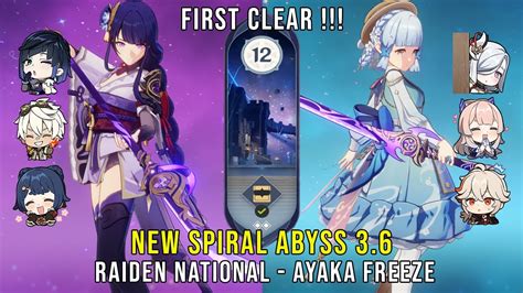 C0 Raiden National And C0 Ayaka Freeze NEW Genshin Impact Abyss 3 6