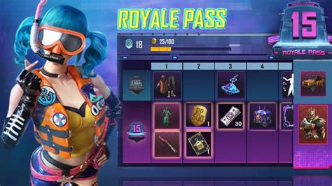 SEASON 15 ROYAL PASS 1 TO 100 LEVEL REWARDS PUBG MOBILE S15 ROYAL