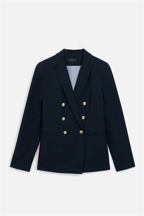 Blazer Maina Double Boutonnage Bleu Marine Femme