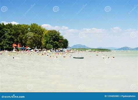 Beach Scene At Lake Balaton Hungary Stock Photo Image Of Beach