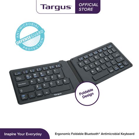 Targus Akf003ap Ergonomic Foldable Bluetooth Antimicrobial Wireless Keyboard Lazada Ph