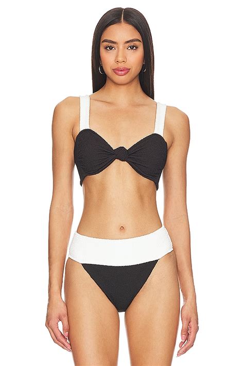 Show Me Your Mumu Aruba Bikini Top In Domino Colorblock Scrunch Revolve