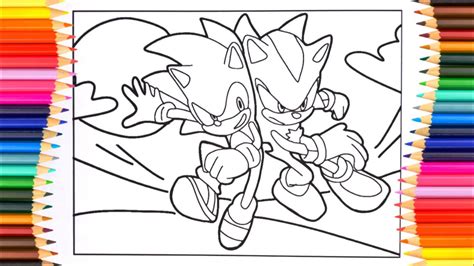 Sonic Vs Shadow Coloring Pages Sonic 3 Predictions Cartoon Onandon Youtube