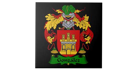 Gonzalez Family Coat of Arms Tile | Zazzle