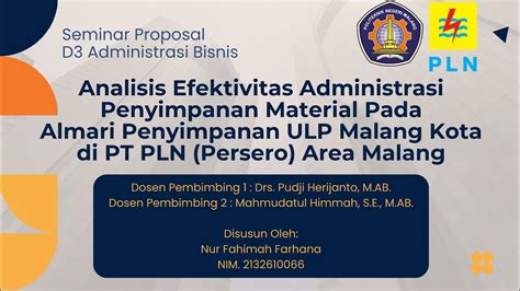 Video Presentasi Seminar Proposal Tugas Akhir D3 Administrasi Bisnis