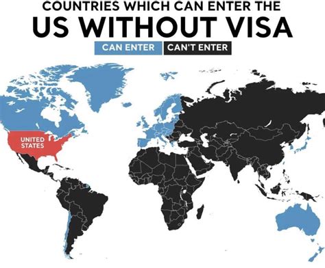 Countries Which Can Enter The Us Without Visa R Mapporn