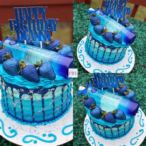 Blue Themed 21st Birthday Drip Cake Artofit