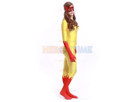 Red And Yellow Firestar Spandex Superheros Costume