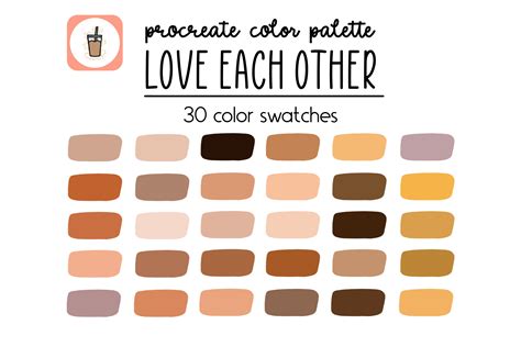 Love Each Other Procreate Palette Graphic By Kc Jean Design Co