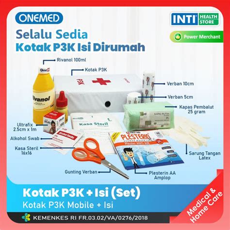 Jual Onemed Kotak P3k Isi Set Kotak P3k Mobile Isi Jakarta Timur Inti Health Store