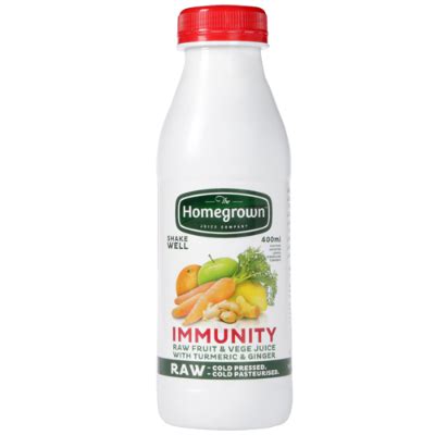 The Homegrown Juice Company Immunity Raw Fruit Vege Juice Ml