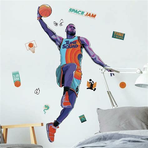 Roommates Rmk Gm Space Jam Lebron Peel And Stick Wall Decals Purple